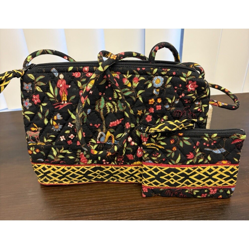 VERA BRADLEY MING ELITE PETITE CROSS BODY BAG RETIRED RARE  With Small Purse 2pc